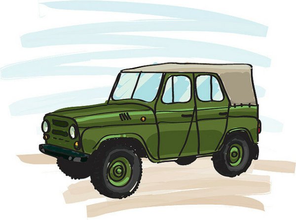 Нарисовать УАЗ 469