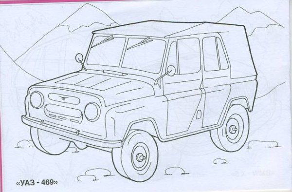 УАЗ 31514 раскраска