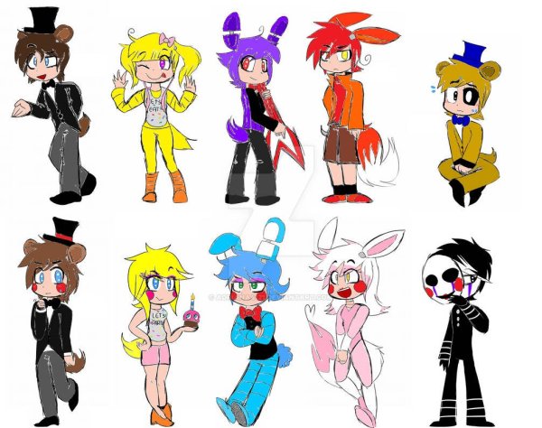 ФНАФ персонажи для детей