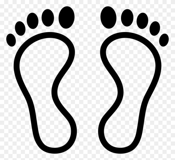 Контур стопы человека