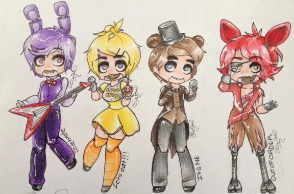 Милые рисунки АНИМАТРОНИКОВ