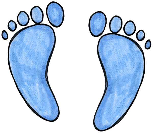 Трафарет стопы детской