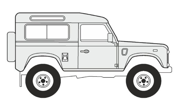 Раскраски Land Rover Defender 110