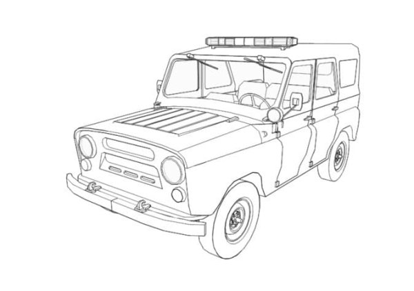 Раскраска УАЗ 315195