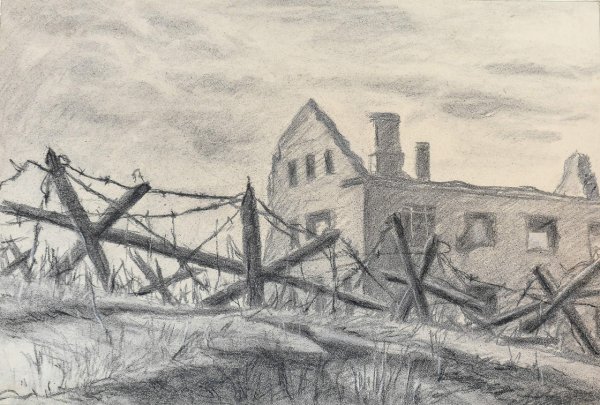 Разрушенные дома иллюстрация