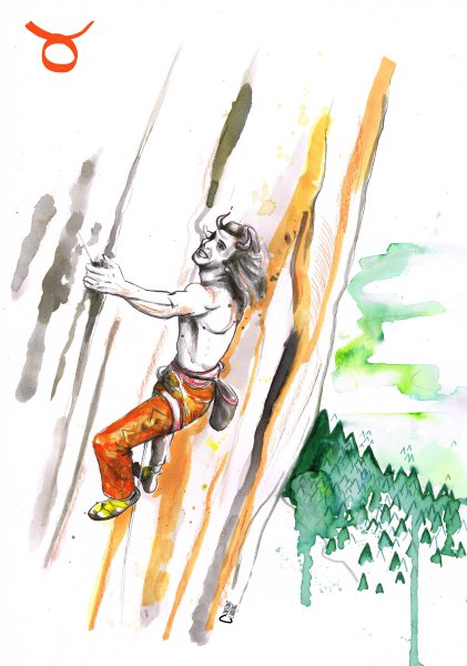 Скалолаз рисунок