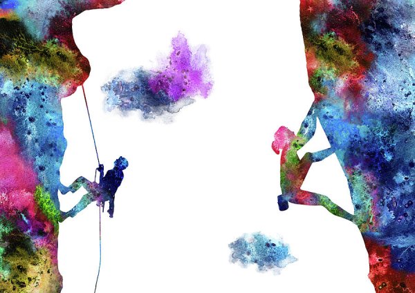 Скалолазание иллюстрации