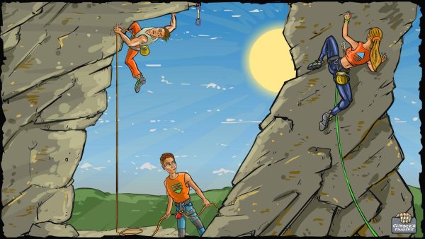 Скалолаз мультяшный