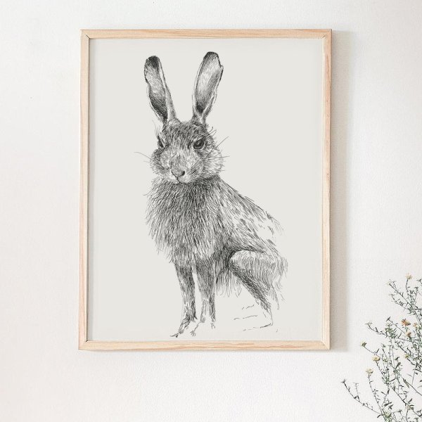 Постер заяц в скандинавском стиле
