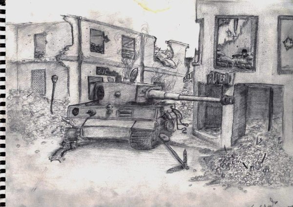 Рисование разрушенных зданий