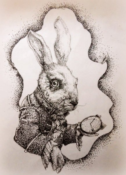 Заяц из Алисы в стране чудес эскиз