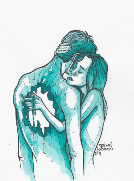 Человек с дырой в сердце арт