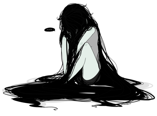 Аниме девушка в отчаянии