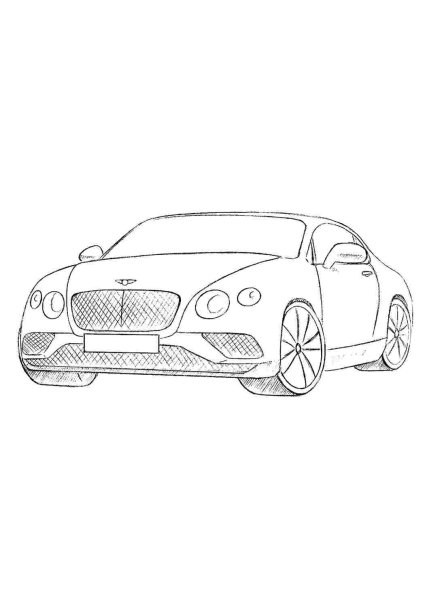 Раскраска Бентли Континенталь gt