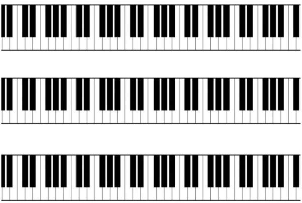 Пианино распечатка