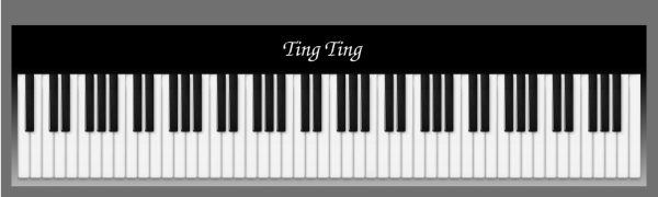 Нарисованные клавиши пианино