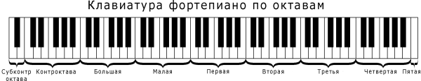 Октава фортепиано 2 октавы а4