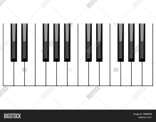 Клавиатура фортепиано 2 октавы