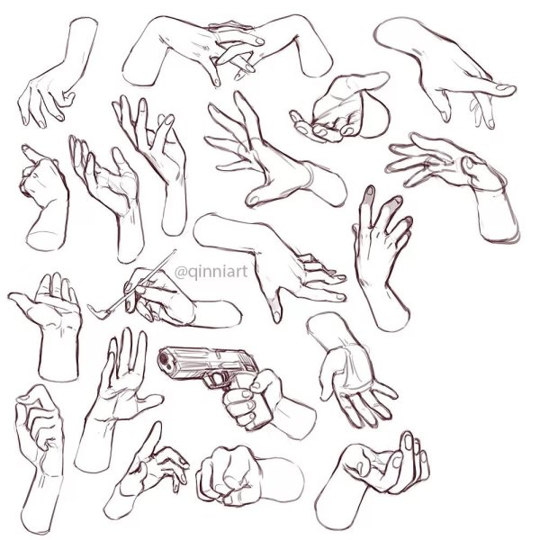 Руки референсы для рисования