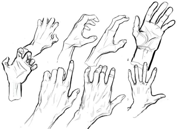 Руки референс перспектива