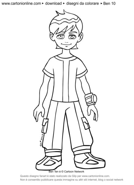 Бен 10 ребут раскраска Бен