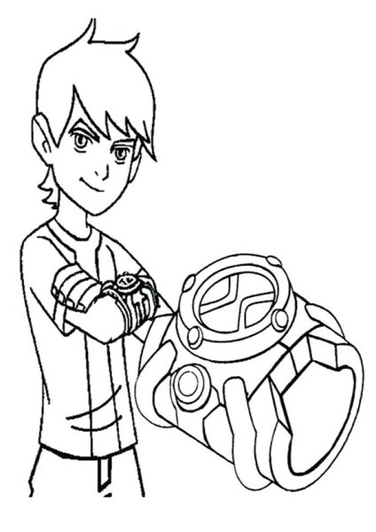 Раскраски Бен 10 Омнитрикс