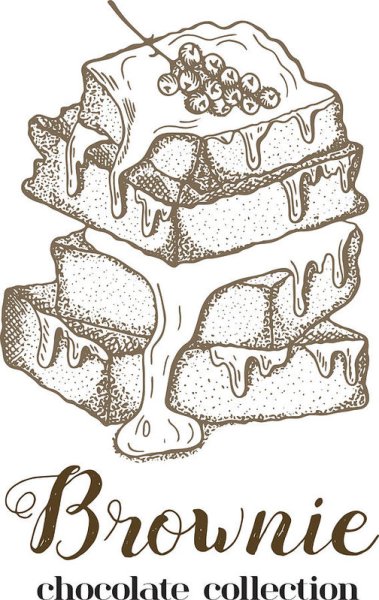 Рисунок Брауни на открытке