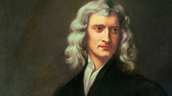 Исаак Ньютон за работой