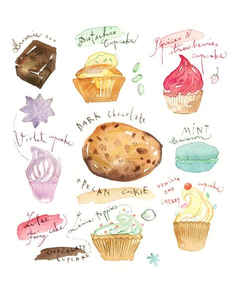 Брауни рисунок акварелью