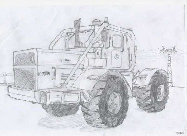К700 Кировец трактор рисунок