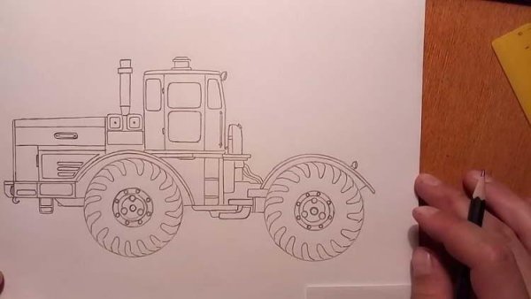 Нарисовать трактор Кировец