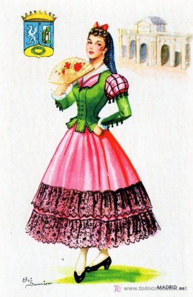 Испанский костюм раскраска