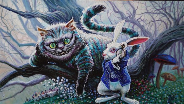 Рисование зайчик и котик