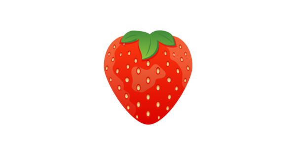 Клубника на белом фоне для детей