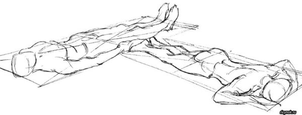 Нарисовать лежащего человека