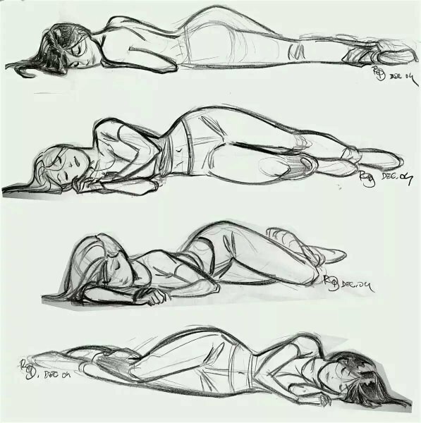 Человек лежит на земле арт