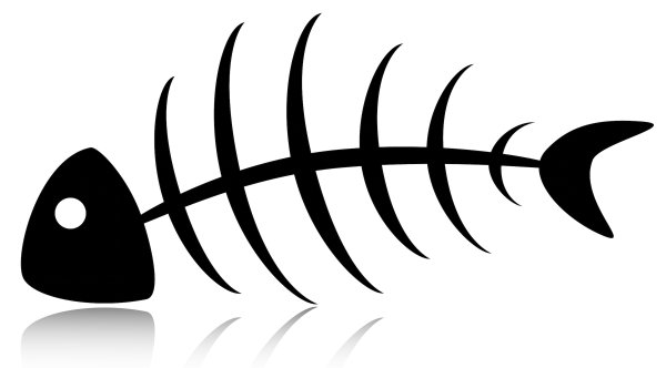 Скелет хвоста рыбы