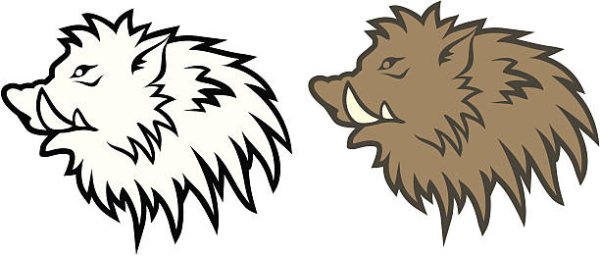 Шерсть кабана нарисовать