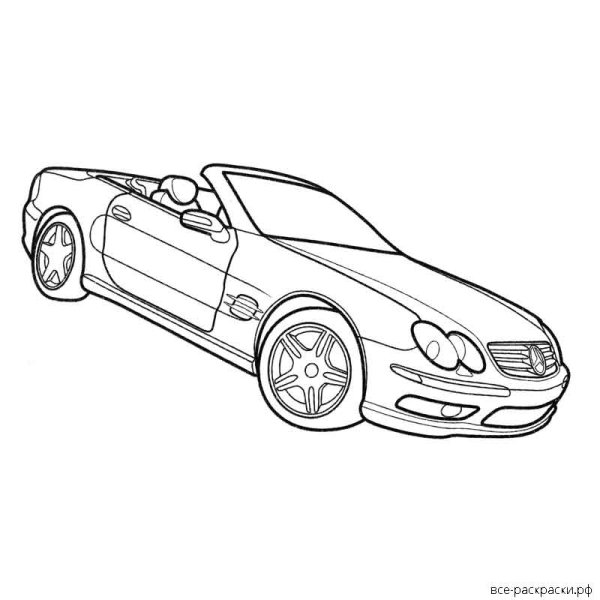 Раскраска БМВ кабриолет