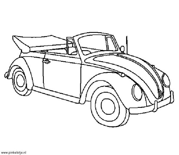 Раскраска Фольксваген кабриолет