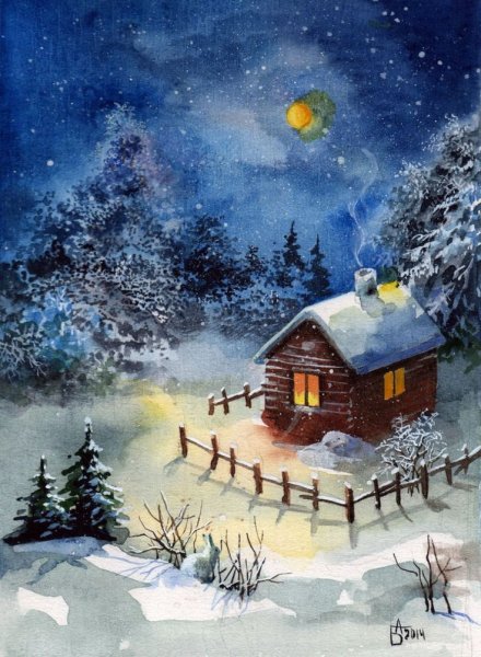 Анастасия Беседина акварель пейзажи