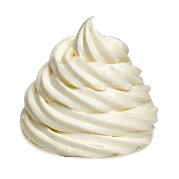 Пирожное безе на белом фоне