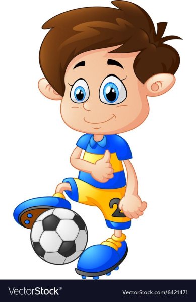 Дети играющие в футбол рисунок