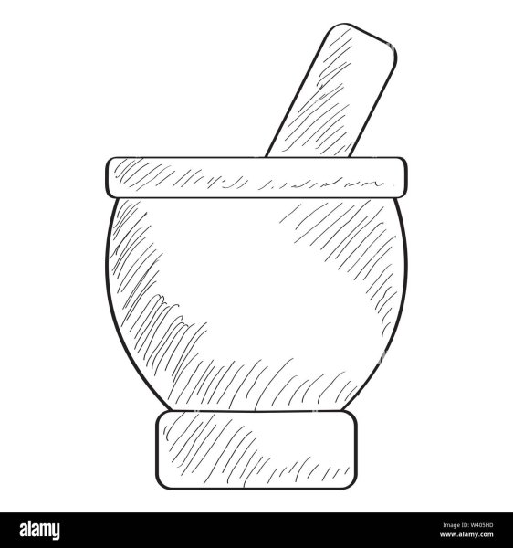 Ступка с пестиком карандашом