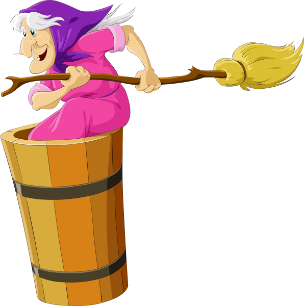 Ступа бабы яги на прозрачном фоне