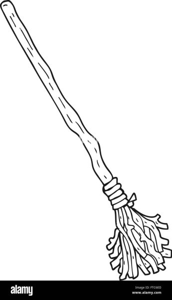 Ступа и метла раскраска