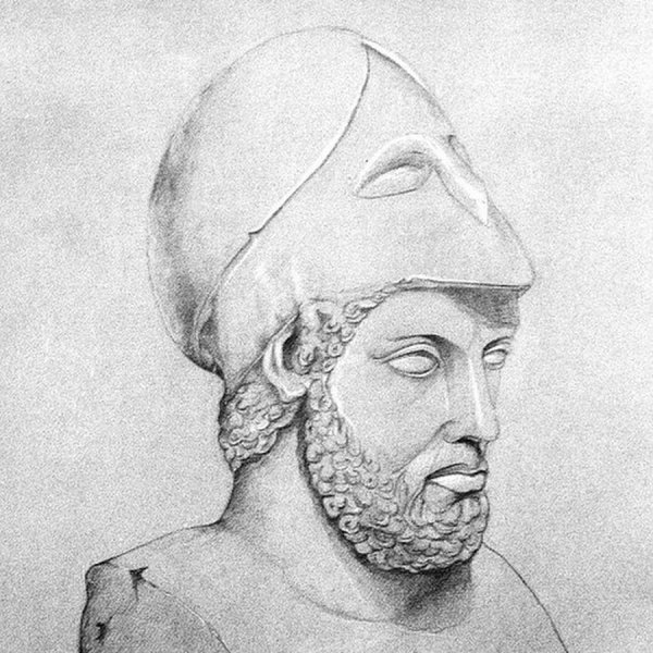 Германик гипсовая голова