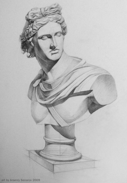 Бюст скульптура вектор