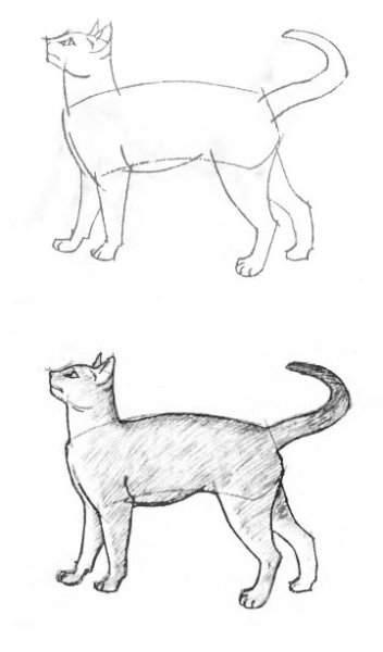 Фигура кота для рисования