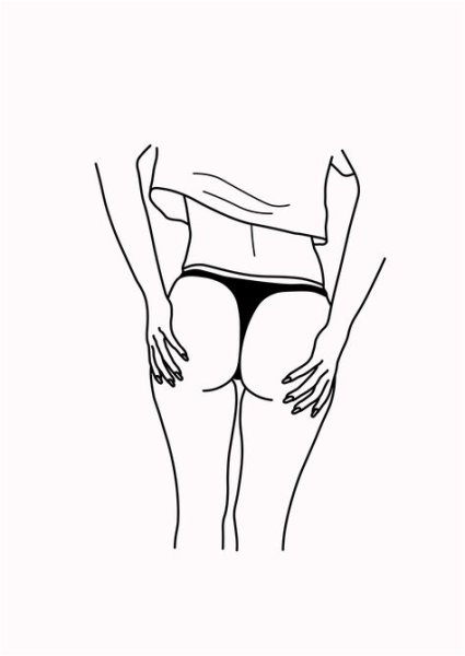 Эскизы на ягодицы